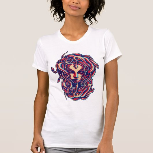 T-shirt La reine du serpent Medusa (Devant)