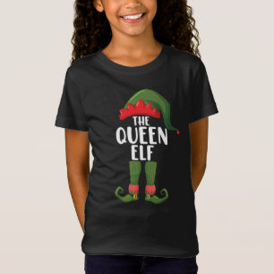 T-Shirt La Reine Elfique Noël en Famille Correspondant Fem