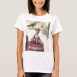 T-shirt La Reine française Marie Antoinette de lustre de<br><div class="desc">Faveurs vintages d'accessoires de mode de Marie Antoinette de boutique de lustre d'oiseau et de thé d'Antoinette de marie.</div>