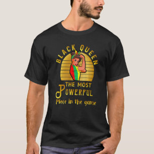 T-shirt La Reine Noire La Pièce La Plus Puissante Du Jeu F