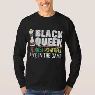 T-shirt La Reine Noire le plus puissant échecs Africain Am