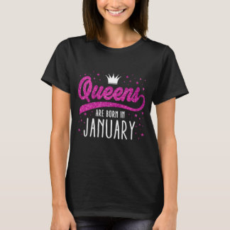T-shirt La Reine sont en janvier cadeau d'anniversaire né