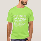 T-SHIRT LA RELIGION EST COMME (Devant)