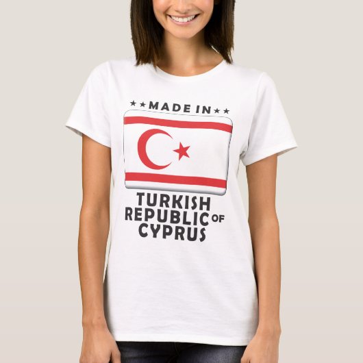 T-shirt La république de Chypre turque faite (Devant)
