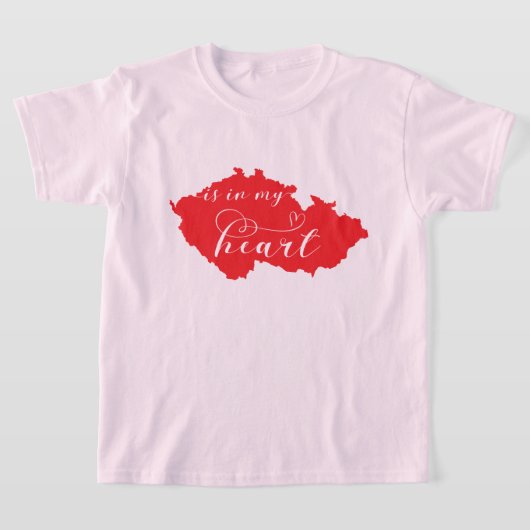 T-shirt La République Tchèque Est Dans Mon Coeur (Poser)