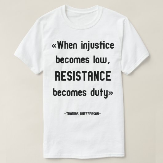 T-shirt La résistance d'Anti-Atout devient devoir (Design devant)