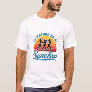 T-shirt La Rétro De Patinage Synchronisé Plutôt À Synchro