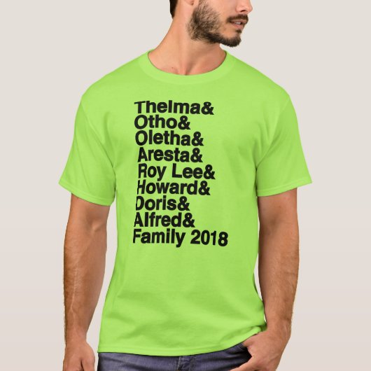 T-shirt La Réunion de famille 2018 (Devant)