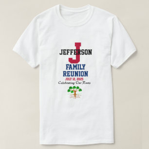 T-shirt La Réunion de famille tous date et bleu blanc