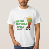 T-shirt La réutilisation, réutilisent, remplissent le (Devant)
