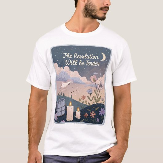 T-shirt La révolution sera tendre. (Devant)