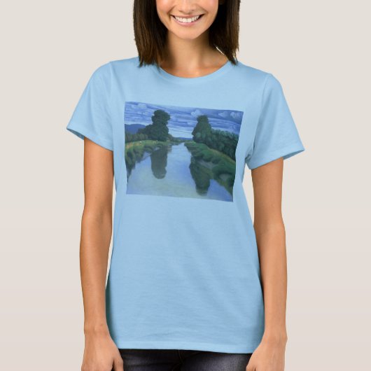 T-shirt La rivière de Berville par Felix Vallotton, Fine A (Devant)