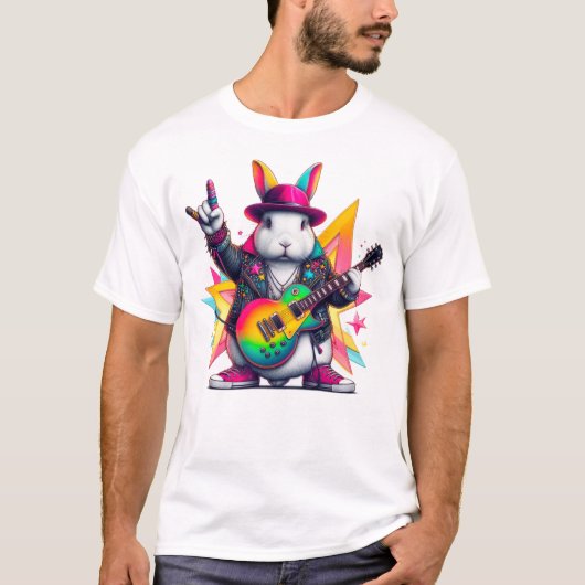 T-shirt La rockstar du lapin (Devant)