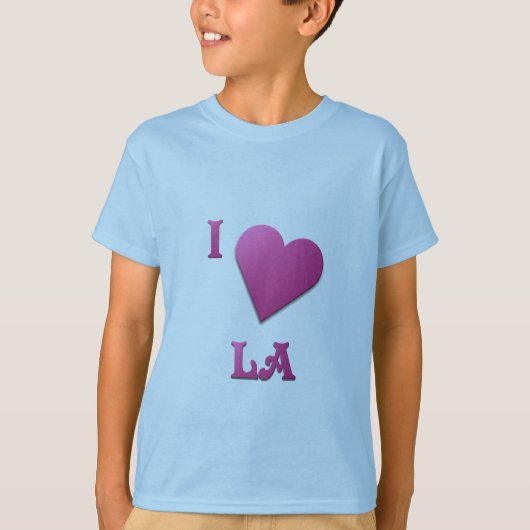 T-shirt LA — Rose chaud (Devant)