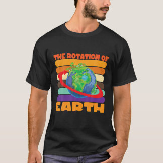 T-shirt La Rotation De La Terre Conspiration Terre Plate F