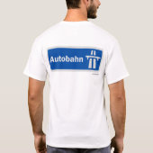 T-shirt La route allemande d'autoroute signe 1 (Dos)