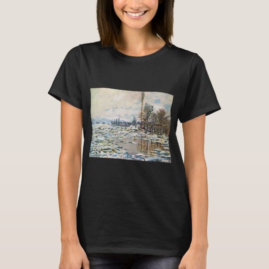 T-shirt La rupture de la glace par Claude Monet (Devant)