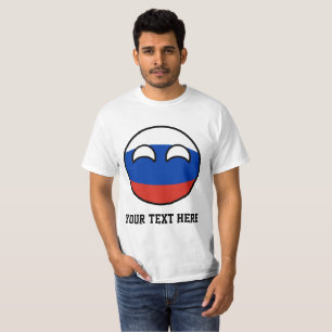 T-shirt La Russie Geeky tendante drôle Countryball