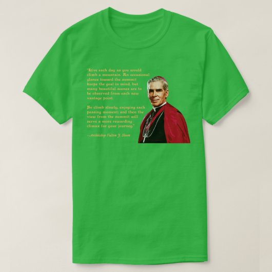 T-shirt La sagesse de Fulton Sheen (Design devant)