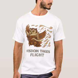T-shirt La sagesse prend son envol – Chouette enchantée av