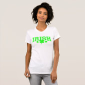 T-shirt La Saint-Patrick chanceux irlandais de style (Devant entier)
