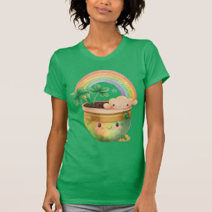 T-shirt La Saint-Patrick Fantaisie Arc-en-Ciel & Trèfle