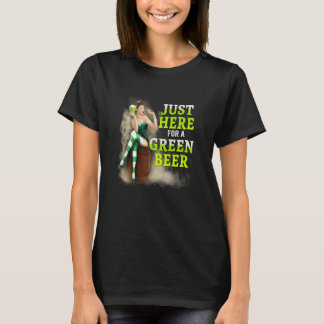 T-shirt La Saint-Patrick Lucky Juste ici pour une bière ve