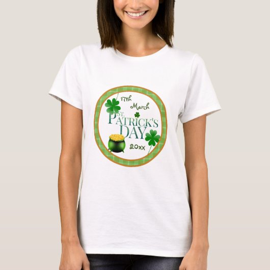 T-shirt La Saint-Patrick Pot d'Or Trèfle (Devant)