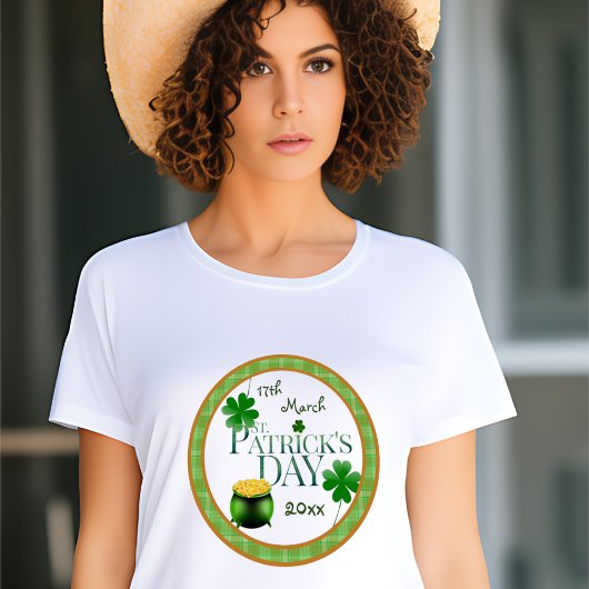 T-shirt La Saint-Patrick Pot d'Or Trèfle