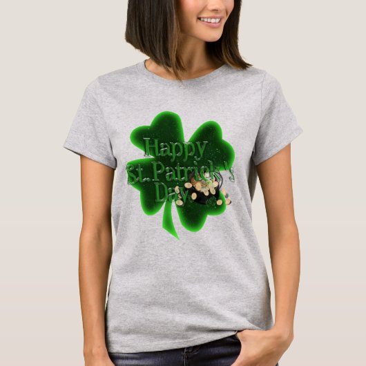 T-shirt La Saint-Patrick Trèfle à quatre feuilles (Devant)