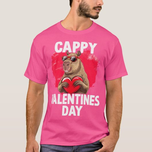T-shirt La Saint Valentin Capybara Cappy (Devant)