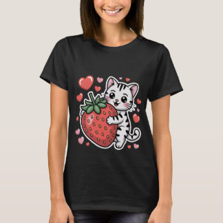 T-shirt La Saint-Valentin Chat Blanc Amour À Toi Cœur Art