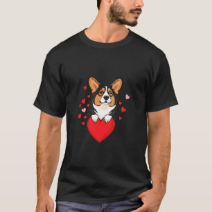 T-shirt La Saint-Valentin Corgi Cœur