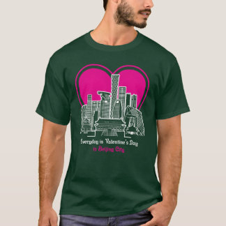 T-shirt La Saint-Valentin dans la famille de la ville de P