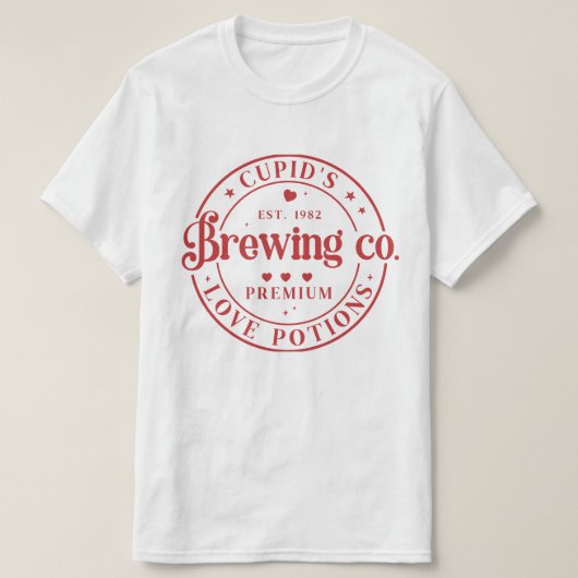 T-shirt La Saint-Valentin de la Brasserie Cupid's (Design devant)