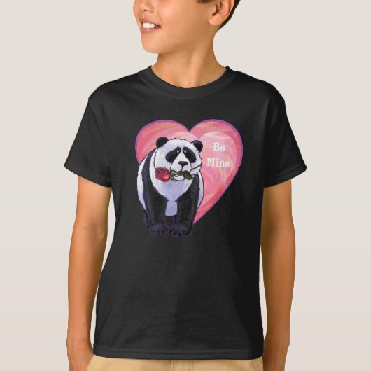 T-shirt La Saint-Valentin de l'ours panda (Devant)