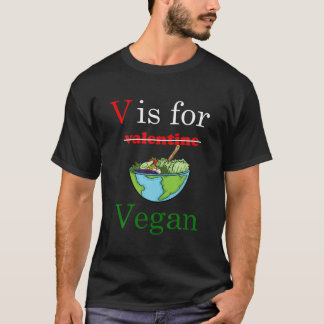 T-shirt La Saint-Valentin est pour le végétan, le Vegetab 