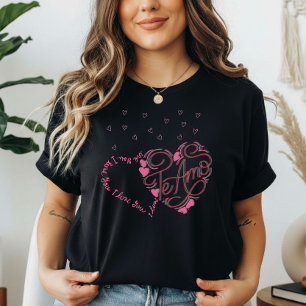 T-shirt La Saint-Valentin "Je t'aime - Te Amo" bilingue 