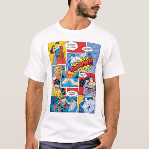 T-shirt La Saint-Valentin Superman   Collage de bandes des