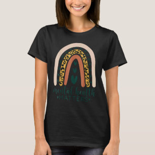 T-shirt La santé mentale est importante Empreinte de léopa