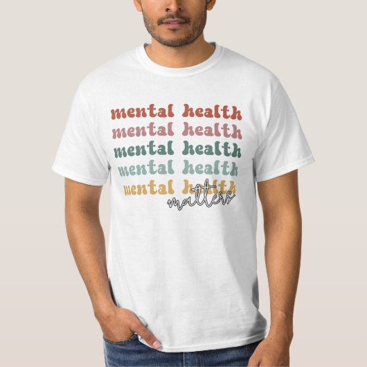 T-shirt La santé mentale est importante Sensibilisation ré (Devant)