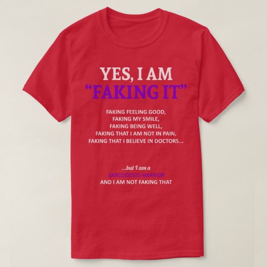 T-shirt La Sarcoïdose Conscience Je La Pousse Dans Cette F (Design devant)