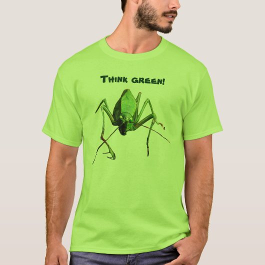 T-shirt La sauterelle pensent le vert (Devant)
