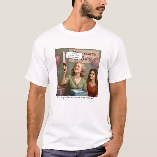 T-shirt La scène de douche originale de Psychose. (Devant)