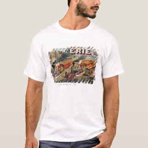 T-shirt La scène ferroviaire américaine chez Hornellsvil
