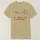 T-shirt La science des fusées et l'équation des fusées Tsi (Design devant)