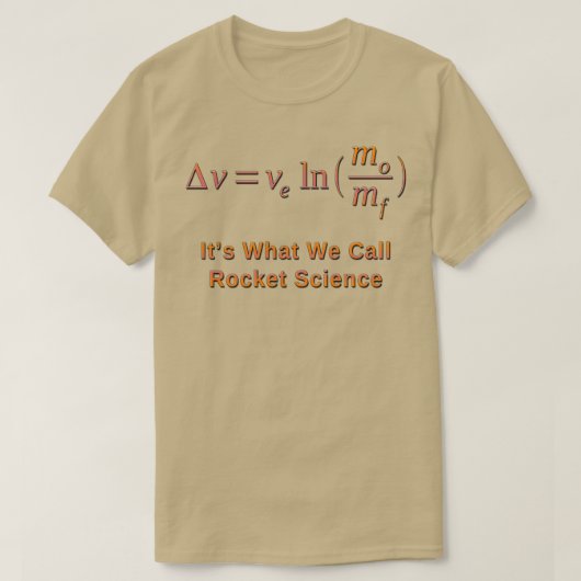 T-shirt La science des fusées et l'équation des fusées Tsi (Design devant)