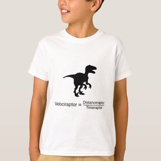 T-shirt la science drôle de velociraptor (Devant)