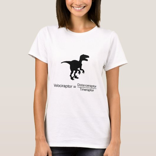 T-shirt la science drôle de velociraptor (Devant)