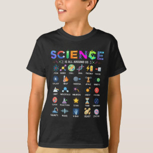 T-shirt La science est autour de nous Alphabet A-z Stem En